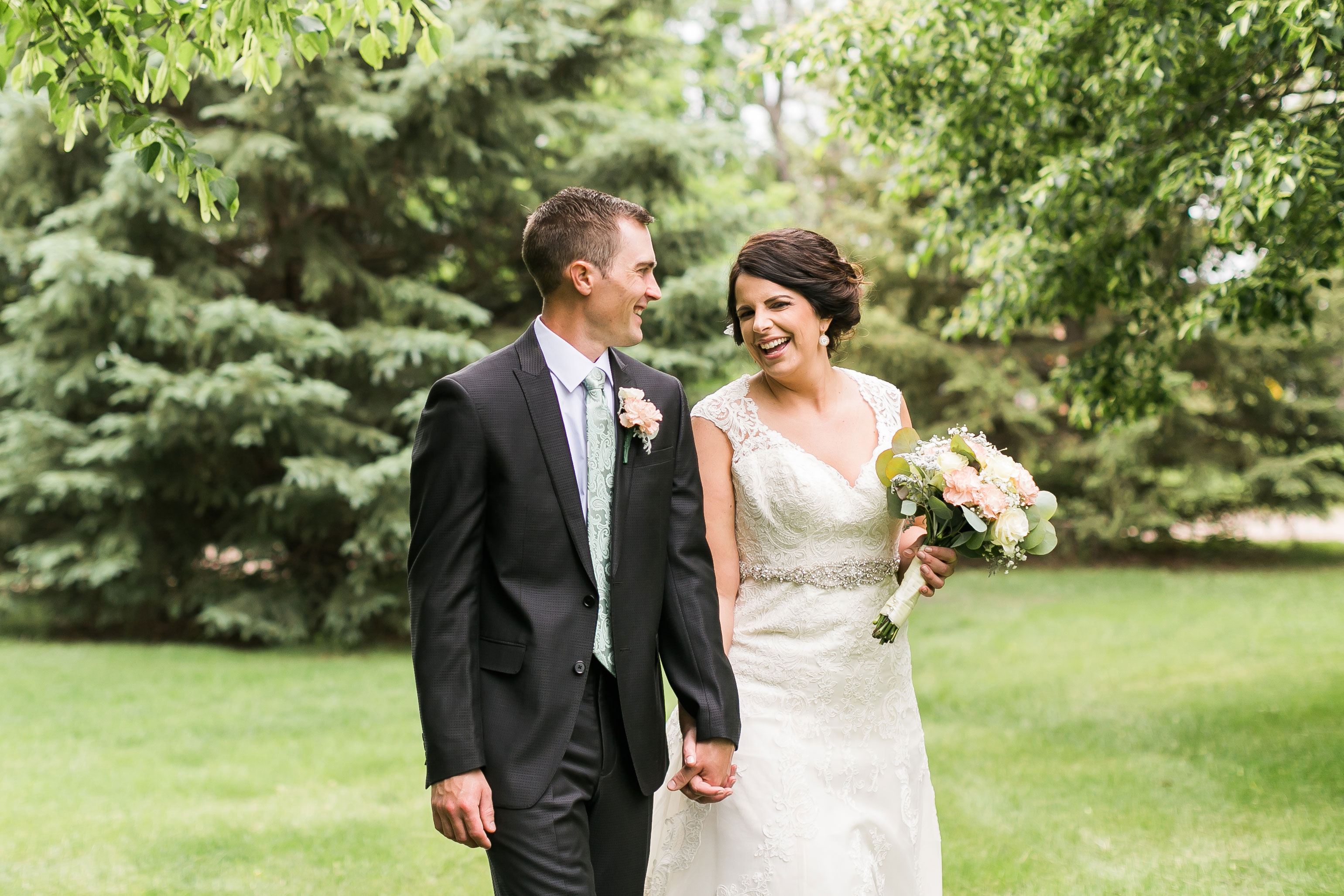 Blush, Mint, and Gray Spring Wedding | Maddie Peschong Photography