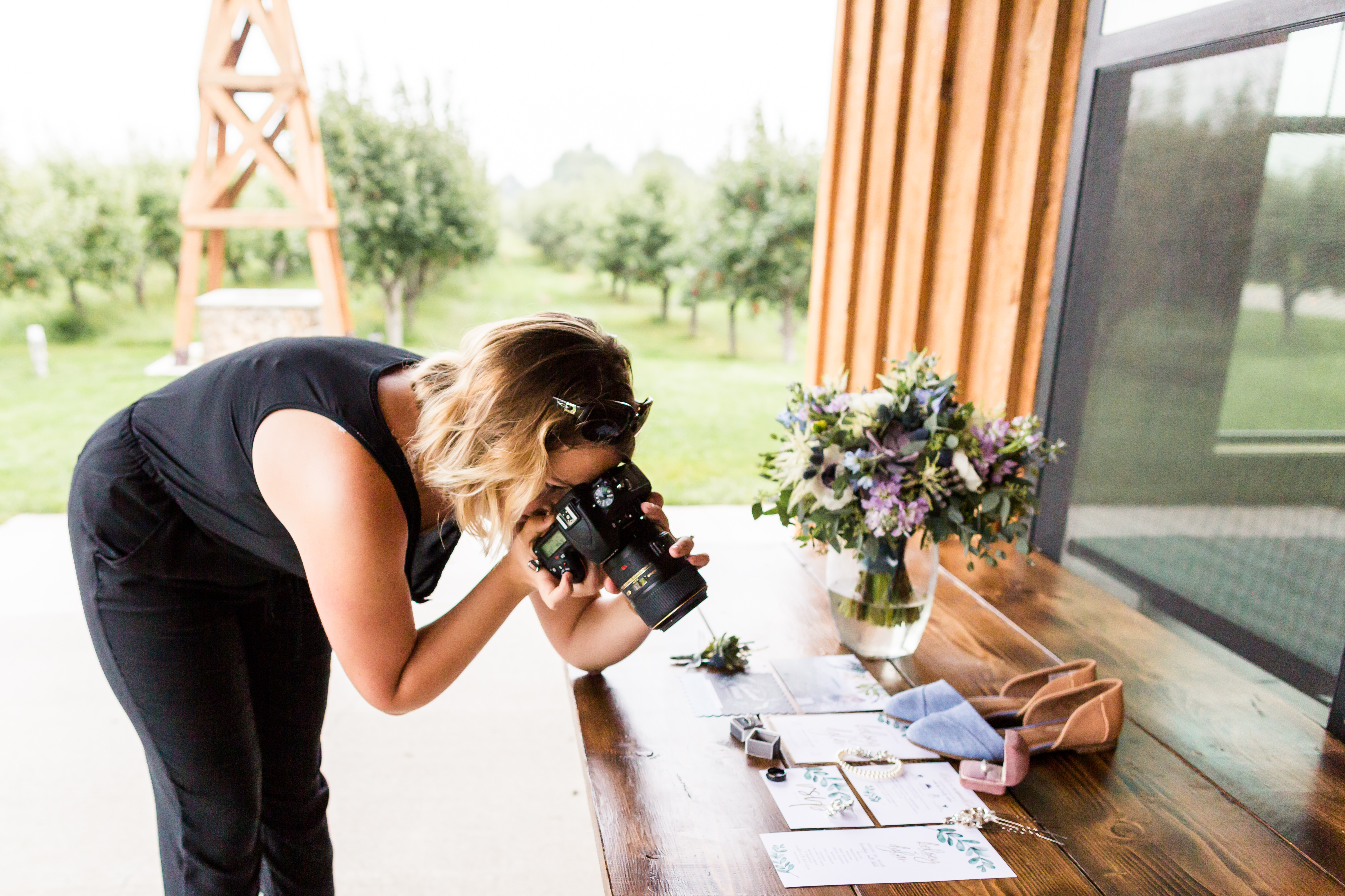 photographer shooting detail photos