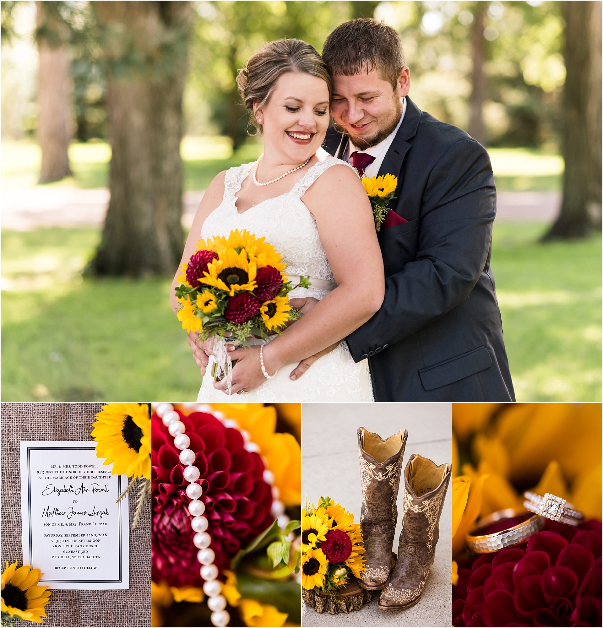 South Dakota Fall Sunflower Wedding by Maddie Peschong Photography