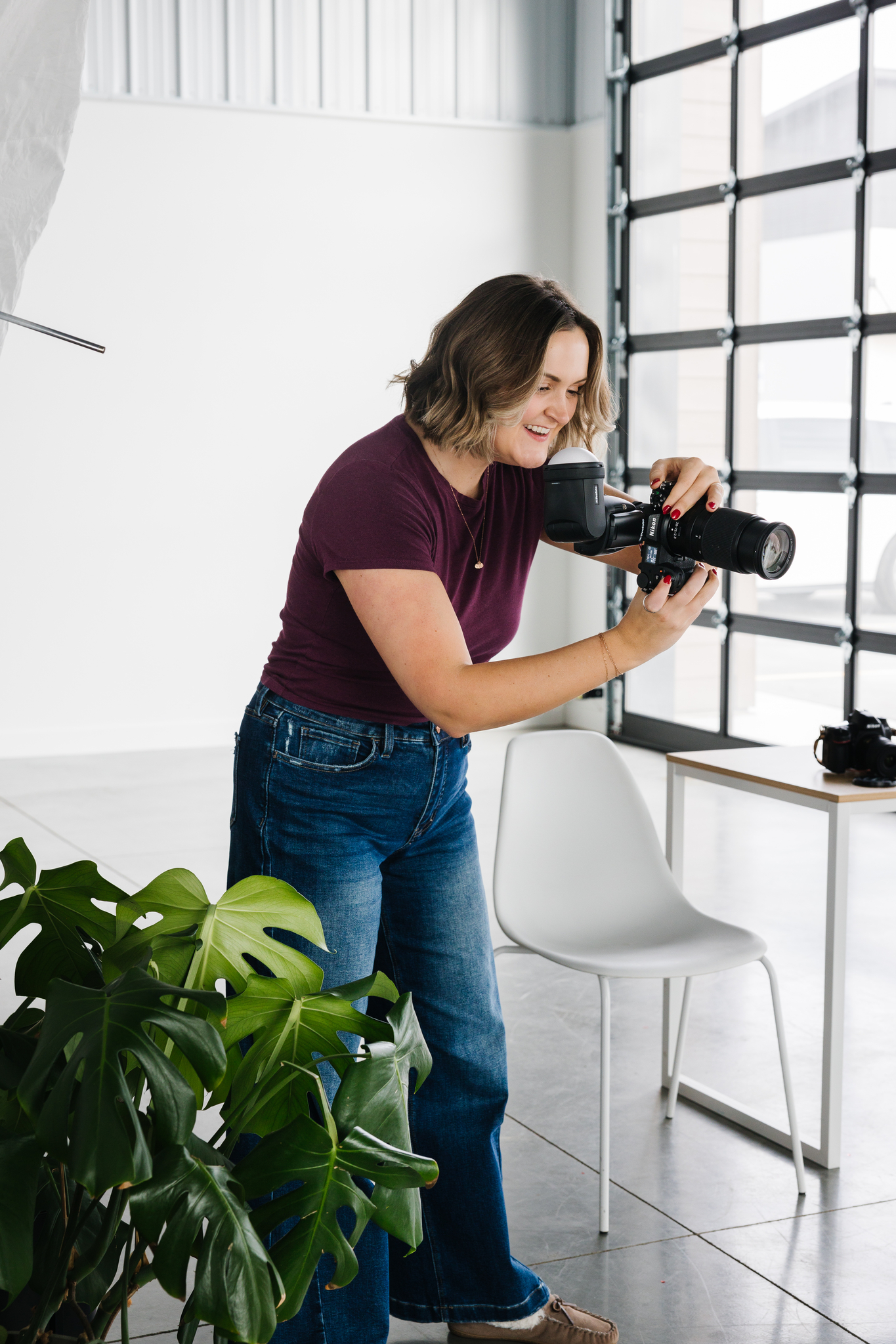 behind the scenes of a brand photo shoot