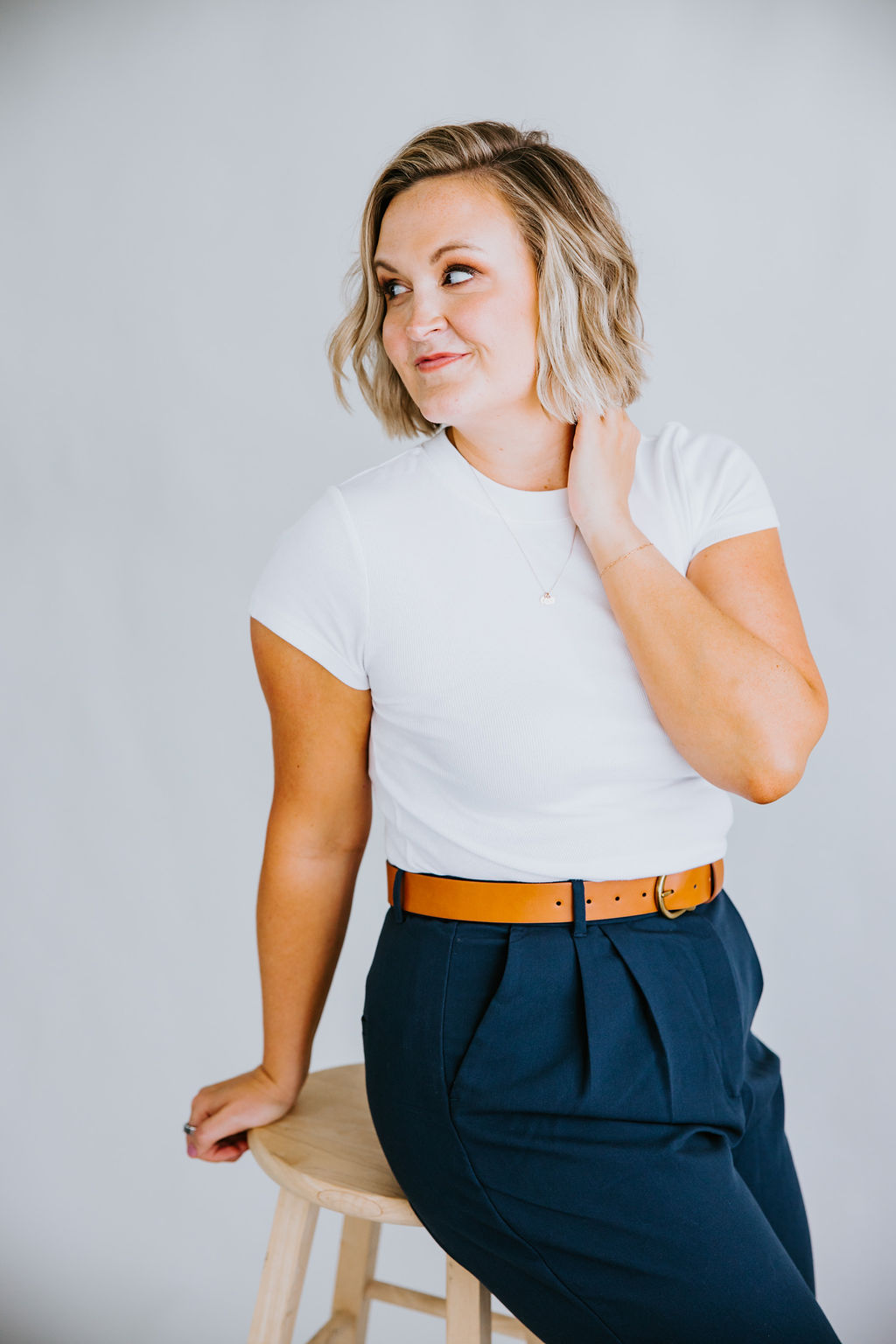 Maddie, brand photographer posing for photographer Instagram content